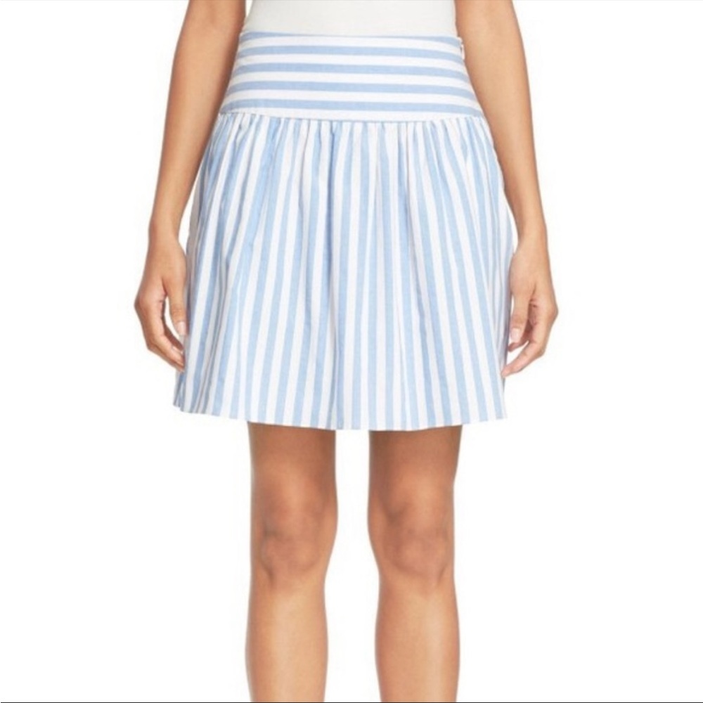 Milly Striped Directional Flared Mini Skirt sz 0